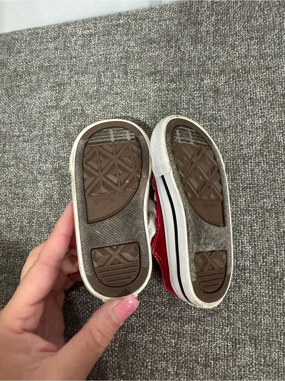 Toddler Converse Red Canvas Low-Top Sneakers with White Laces